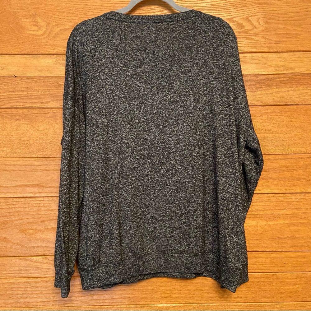 Athleta Mindfull Pullover dark charcoal gray long sleeve top - Picture 4 of 7